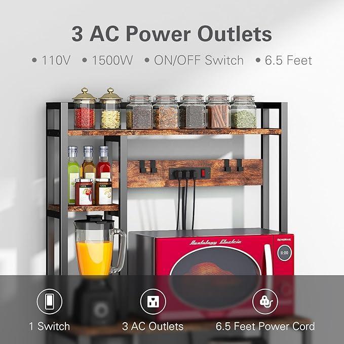 5-Layer Kitchen Storage Rack - Iron Organizer with Extension