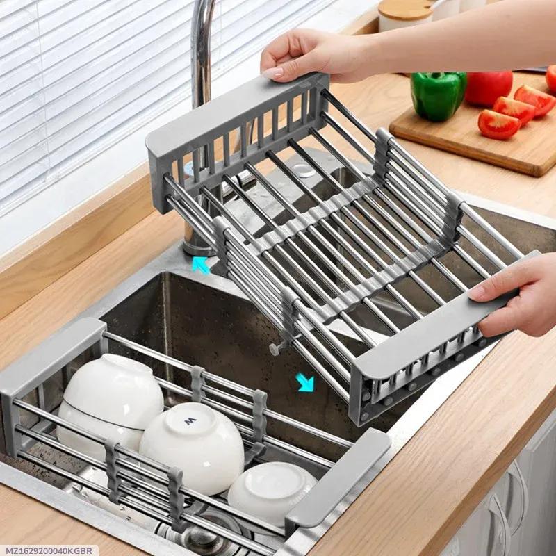 Kitchen Sink Hanging Basket - Stainless Steel Drain Rack
