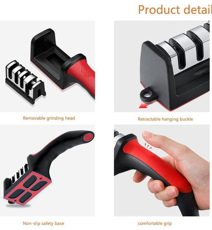 Professional Knife Sharpener - Stainless Steel Kitchen Tool