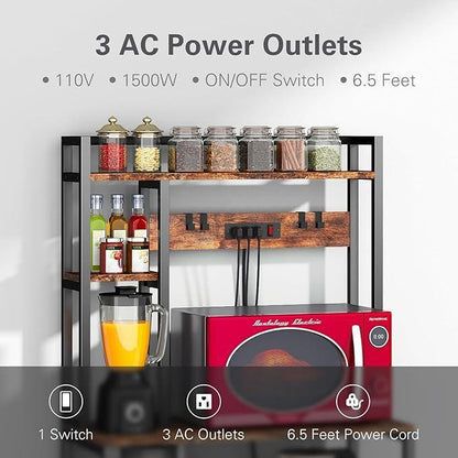 5-Layer Kitchen Storage Rack - Iron Organizer with Extension