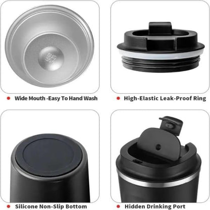 Premium Double Wall Vacuum Travel Coffee Mug - 350ml Insulated Tumbler