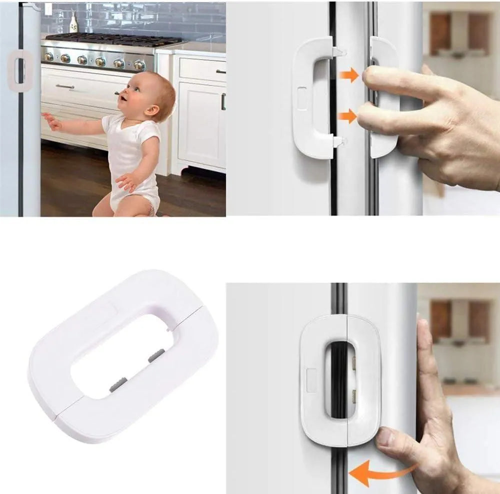 Premium Child Safety Fridge Lock Set - 2 Pieces with Keys
