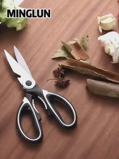 Premium Stainless Steel Kitchen Shears - Heavy Duty Multipurpose Scissors