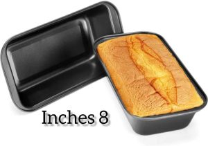 8-Inch Non-Stick Carbon Steel Loaf Mould with Freshly Baked Cake Smart Kitchen PK